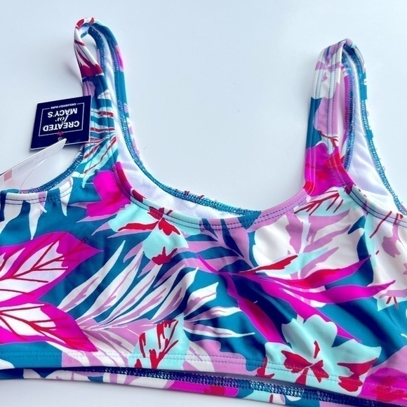SALT + COVE Juniors' Bop to the Trop Printed Bikini Top, multi swimsuit size XS - Picture 7 of 7